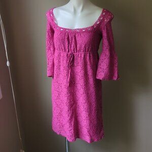 Laundry Shelli Segal festival lace midi dress size medium